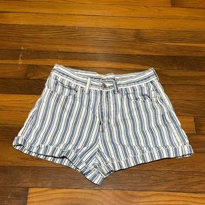 American Eagle striped blue and white shorts size 2